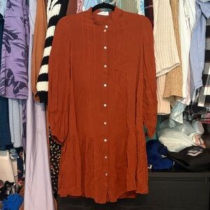 NWOT XL Long Sleeve Rust Dress